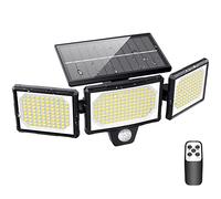 Macchiatto Lampe Solaire Exterieur 304 LED Lumière Solaire Extérieure avec Détecteur de Mouvement 1200LM IP65 2200mAh Eclairage Exerieur Solaire Projecteur LED de Sécurité éclairage mural d'extérieur