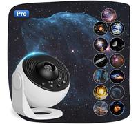 Macchiatto Planetarium Projecteur Ciel Etoile Pro, Projecteur Galaxie avec 13 Disques de Film, Veilleuse Projecteur Réglage de Rotation à 360° pour Chambre Plafond Enfants Adultes