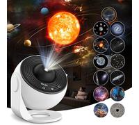 Macchiatto Projecteur de ciel étoilé planétarium avec 13 disques de film - Veilleuse rotative à 360 ° - Pour chambre à coucher, plafond, cadeaux pour enfants et adultes