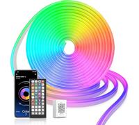 Macchiatto Ruban LED Néon 5M, Modèles DIY Bande LED avec APP/Télécommande, Synchronisation Musicale, Néon LED Chambre Gaming, Imperméable, pour Intérieur, Extérieur, Decoration Chambre