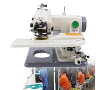 Macchina per orli a punto invisibile a 10 aghi, unità da cucito portatile da tavolo per modifiche di pantaloni, rapporto regolabile da 1:1 a 2:1, motore da 1200 giri/minuto con controllo a pedale pe