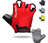 MACCIAVELLI® Gants de Cyclisme Homme Femme - Gant Vélo VTT - pour Vélos de Route et de Montagne - Gants Cycliste Demi Doigt - Cycling Gloves