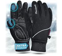 MACCIAVELLI® Gants Vélo Hiver Homme, Thermiques Tactiles, VTT et Route | Gant de cyclisme thermique, coupe-vent et déperlant, doublure polaire - VTT, route et trottinette électrique, homme et femme