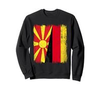 Macédoine du Nord Allemagne Demi Drapeau Macédoine du Nord Allemand Sweatshirt