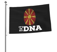 Macédoine du Nord C'est dans MyFlags pour l'extérieur 2x3 Ft double face robuste bannière drapeau pour maison cour festival extérieur jardin décoration drapeau de bienvenue