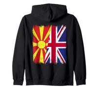 Macédoine du Nord Drapeau Britannique Macédoine Sweat à Capuche