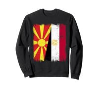 Macédoine du Nord Egypte Demi-Drapeau Macédoine Egypte Patrimoine Sweatshirt