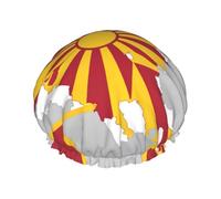 Macédoine du Nord Map02 Bonnet de douche réutilisable grand bonnet de douche pour homme Séchage rapide Cheveux longs courts Enfants Bain