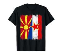 Macédoine du Nord Yougoslavie Demi Drapeau macédonien yougoslave T-Shirt