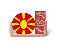 Macedonia Calendrier de bureau 2022 avec emblème national d'Europe 12 mois