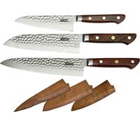 MaceMaker FUJI SanMai Couteau de cuisine avec étui en bois Set 3 pièces