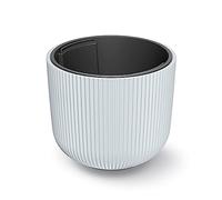 Macétero blanc, avec dépôt, collection Milly, 39,1 x 39,1 x 32,1 cm, capacité de 31 L.