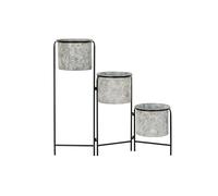 MACETERO METAL 82X25X81 DESGASTADO GRIS