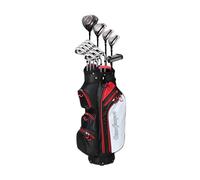 MACGREGOR ZT1 Steel/Graphite, Cart/Stand Bag, Homme, Droitier/Gaucher, Ensembles de Golf, Noir/Rouge, Taille Unique