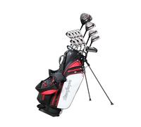 MACGREGOR ZT1 Steel/Graphite, Cart/Stand Bag, Homme, Droitier/Gaucher, Ensembles de Golf, Noir/Rouge, Taille Unique