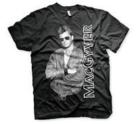 MacGyver Officiellement Marchandises sous Licence Cool T-Shirt (Noir), Large