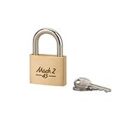 MACH Lot de 2 cadenas avec arc en acier semi-haut de 45 mm et 2 clés, résistance à la coupe, sécurité accrue contre le vol, spécialement conçu pour l'intérieur - THIRARD