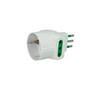 Mach Power Adaptateur Triple avec Prise 10 A, 2 Prises 10 A + 1 Prise Schuko Bipasso, Compact et sûr (MP-SA1043)