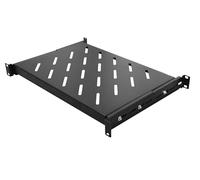 Mach Power ar-6ssb Étagère Extractible avec culot à 4 Points pour armoires Rack de 19, 345 mm, Noir
