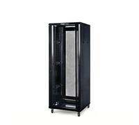 Mach Power Armoire Rack 19" 42U Profondeur 60 cm au Sol avec Ventilateurs, Montants Réglables et Panneaux Amovibles pour Serveurs - Noir (AR-4266FB)