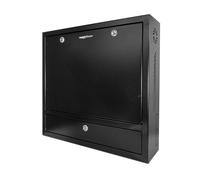Mach Power Boîte de sécurité en métal pour DVR/Notebook 58 x 55 x 15 cm, avec serrure, noir, compatible 19" (AR-BOX581555B)