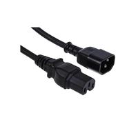 Mach Power Câble d'alimentation tripolaire IEC mâle/Femelle 3 x 0,75 mm², Longueur 1,8 m, Compatible avec PC, UPS, Moniteur, imprimantes - Connexion sûre et fiable