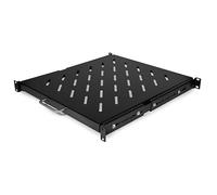 Mach Power Étagère Amovible pour armoires en Rack 19" - Profondeur, Noir - Robuste, Polyvalent et Gain de Place - Idéal pour Les serveurs, la Mise en réseau, l'équipement électronique et Bien Plus