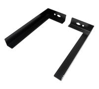 Mach Power Support de support "L" pour rack 19" profondeur 450 mm, lot de 2 pièces, couleur noire (AR-BRL450)