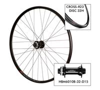 Roue de vélo Mach1 D. Cross-R23 32H - M6010 15x100 Noir