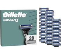 Mach3 Turbo 28 Pack Men's Razor Refills, Genuine Cartridge With Lubricating Strip For Smooth Gliding, New Blade Coating To Reduce Skin Pressure