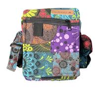 Macha Sac à bandoulière ethnique pour femme en coton imprimé patchwork coloré style bohème, multicolore, Width: 15 cm Height: 22 cm Bellows: 5 cm