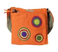 Macha Sac en tissu avec broderie.Sac à bandouliere en coton Pour Femme Indien coloré Rabat Boho, Hippie (Orange)