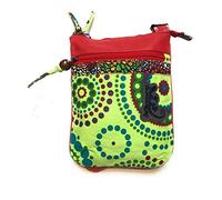 Macha Sac pochette sacoche plat pour femme à bandoulière ethnique indien (Anis)