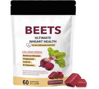 Mâchage douce de betteraves avec betteraves, nitrates, L-citrulline, extrait de graines de raisin et antioxydants, supplément énergétique sain avec des ingrédients d'élite, Superaliment pour la santé