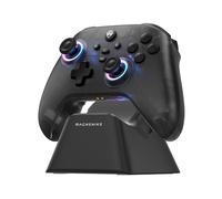 Machenike G3V2 Manette Sans fil PC, 2 Joystick à Effet Hall Réglable, 2 Boutons Programmables, Lumières RGB Multicolores, Pour PC/Switch/iOS/Android, Batterie 1000mAh, Charge Station(Noir, PE-Upgrade)