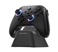 Machenike G3V2 Manette Sans fil PC avec Charge Station, Hall Joysticks & Trigger, 1000Hz, RGB Manette Bluetooth pour PC/Switch/IOS/Android/MAC, Batterie 1000mAh, 2 Palette (Noir)