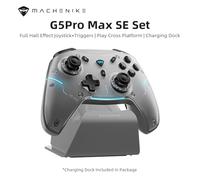 Machenike G5PROMAXSE Manette PC Gamer avec Station de Charge (BT/USB-C filaire/2.4GHz), Manette Bluetooth PC avec Windows/Switch/Mac/iOS/Android/iPad, Turbo, Vibration, Gris