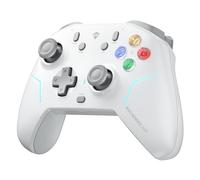 Machenike G6V2 Manette Sans fil PC, 2 moteurs à bobine mobile HD, 2 gâchettes TMR, 4 touches programmables, ABXY interchangeables, joystick TMR à couple réglable, résolution 1000Hz, 1200 mAh, Blanc