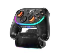 Machenike S3 Wireless Manette PC/Switch/iOS/Android, Synchronisation Lumière & Dock RVB - Déblocage NFC, Joystick à Effet Hall 1000Hz, Veille/Réveil Auto, Vibration 5