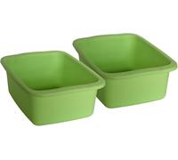 Machiavelli Kit de 2 vasques rectangulaires Vertes. Bol en Plastique d'une capacité de 10 l. Le Plateau Polyvalent Mesure 42 x 31 x 15,5 cm