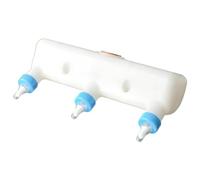 Machify Biberon à 3 tétines, capacité de 3 L, mangeoire à lait d'agneau pour porcelets, chèvres, chiots, plastique et silicone avec design anti-étranglement, tétine simulée