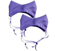 Machify Lot de 2 bonnets de douche pour chats et chiens - Violet - Avec protection auditive - Réglable - Pour animaux de petite et moyenne taille