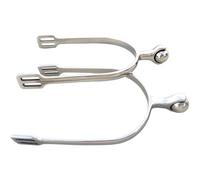 Machify Lot de 2 éperons en acier inoxydable avec extrémité à bille pour bottes de cowboy, équipement de cavalier anglais, idéal pour les femmes et les hommes, durable