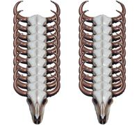 Machify Lot de 20 ballons de rodéo, décorations de fête de cowboy occidental, ballons en forme de tête de taureau, ballons longhorn en film d'aluminium, 19,4 x 50,8 cm pour anniversaire, fêtes à thème