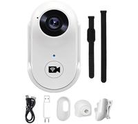 Machify Mini caméra corporelle, 1080p, grand angle de 120°, autonomie de la batterie de 240 min, anti-tremblement, enregistrement en boucle, carte 64G, accessoires pour animaux de compagnie inclus