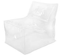 Machify Pouf de Rangement Transparent, Grand bac en PVC à Double Usage, Fauteuil Style canapé avec accoudoirs, Facile à Nettoyer, Protection Contre la poussière et l’humidité pour la Chambre
