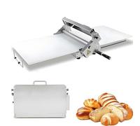 Machine à abaisser la pâte pliable manuelle 0-25 mm réglable - Laminoir inox pour pizza, croissants, pâte feuilletée, tar-te - Compact, durable, usage domestique & professionnel(60x30cm)
