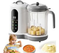 Machine À Aliments pour Bébé, Machine À Aliments Multifonction Et Cuiseur Vapeur, Mélangeur de Purée Amovible avec Modes Prédéfinis, 4 Menus, Cuisson Et Broyage Automatiques, Écran Tactile, Autonettoy