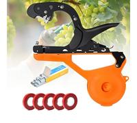 Machine à attacher les plantes, 5 rouleaux de ruban adhésif et 1 agrafe, poignée confortable et conception humanisée, pour raisins, tomates, concombres, poivrons, idéale pour les jardiniers et les