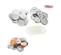 Machine à Badge, 200pcs Bouton Badge Machine Pièces Métal Bouton Broches En Plastique Transparent Grand Bouton Badge KitBadge Accessoires 25mm 32mm 37mm 44mm 50mm 75mm(75mm)